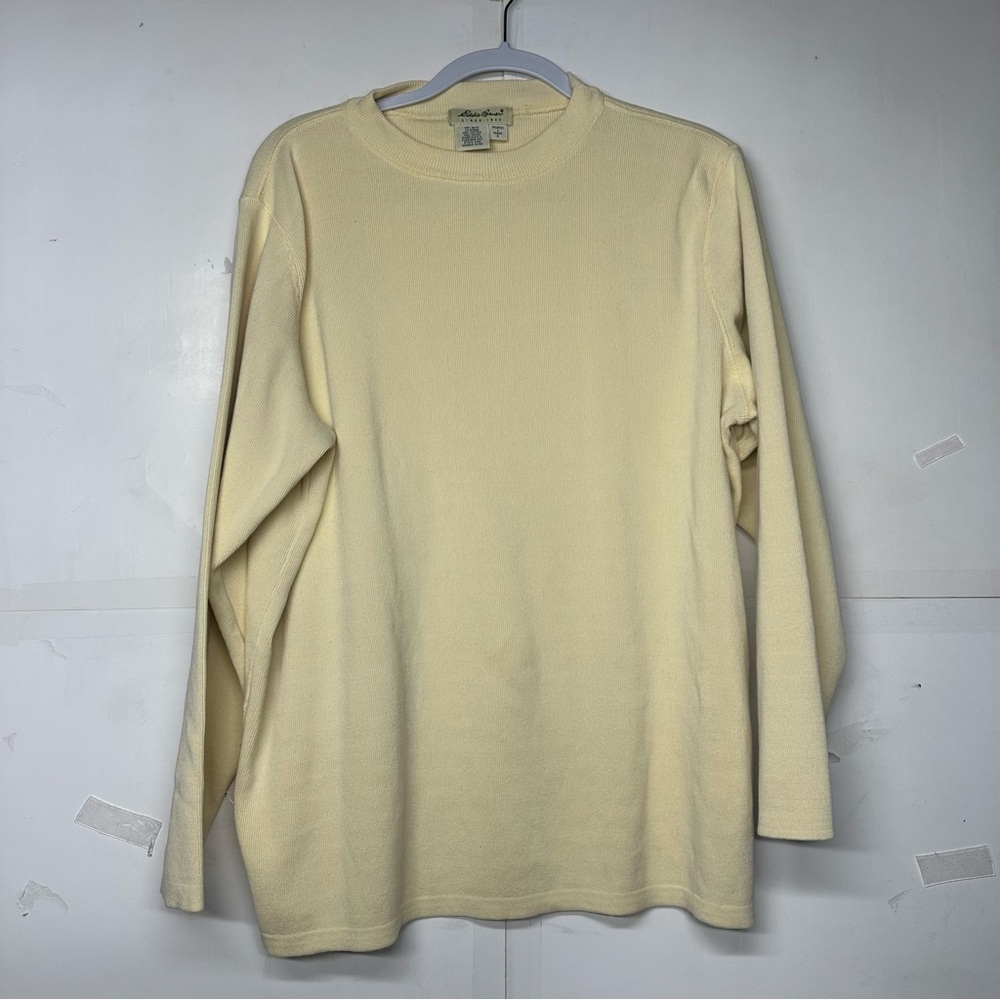 Eddie Bauer vintage women’s long Sleeve sweater size large yellow